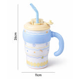 LSB, Blue Waves, Bubble Lid series, with detachable infuser Stainless Steel Kids Tumbler Water Bottle , 680ml