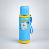 LSB Blue Yellow, Happy Study Design, Stainless Steel Thermos & Water Bottle for Kids, 600ml