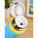 LSB Blue Yellow, Happy Study Design, Stainless Steel Thermos & Water Bottle for Kids, 600ml