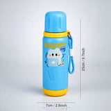 LSB Blue Yellow, Happy Study Design, Stainless Steel Thermos & Water Bottle for Kids, 600ml