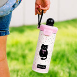 LSB Bow Catty, Black Ball Lid Series, Stainless Steel Tumbler and Water Bottle for Kids & Adults, 650ml