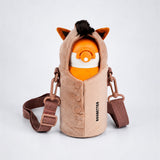 LSB Brown Horse Design, Two Lid Series with Plush Cover, Stainless Steel Water Bottle & Hot thermos flask for Kids and Toddlers, 500ml