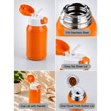 LSB Brown Horse Design, Two Lid Series with Plush Cover, Stainless Steel Water Bottle & Hot thermos flask for Kids and Toddlers, 500ml