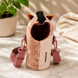 LSB Brown Horse Design, Two Lid Series with Plush Cover, Stainless Steel Water Bottle & Hot thermos flask for Kids and Toddlers, 500ml