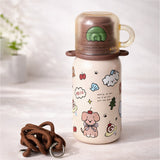 LSB, Brown Teddy Cuplid Series, Stainless Steel Kids Water Bottle , 500ml