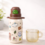 LSB, Brown Teddy Cuplid Series, Stainless Steel Kids Water Bottle , 500ml