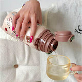 LSB, Brown Teddy Cuplid Series, Stainless Steel Kids Water Bottle , 500ml