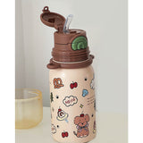 LSB, Brown Teddy Cuplid Series, Stainless Steel Kids Water Bottle , 500ml