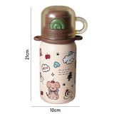 LSB, Brown Teddy Cuplid Series, Stainless Steel Kids Water Bottle , 500ml