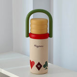 LSB, Cream 3Stripes Lid Series, Stainless Steel Kids Water Bottle , 500ml