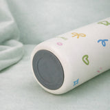 LSB, Cream Green Bow & Star Jumbo Straw Series Stainless Steel Water Bottle fot kids, Teens and Adults,700 ml