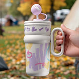 LSB, Cream Pastel XOXO series, Stainless Steel Tumbler and Water Bottle for Kids & Adults, 540ml