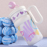 LSB, Cream Pastel XOXO series, Stainless Steel Tumbler and Water Bottle for Kids & Adults, 540ml