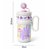 LSB, Cream Pastel XOXO series, Stainless Steel Tumbler and Water Bottle for Kids & Adults, 540ml