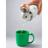 LSB Green Checks Cup Lid Design, Sleek Stainless Steel Thermos & Water Bottle for Kids, 350ml