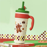 LSB, Green Lid, Party Teddy, Twilight Tumbler Series, Stainless Steel Tumbler and Water Bottle for Teens and Adults, 750 ml