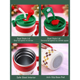 LSB, Green Lid, Party Teddy, Twilight Tumbler Series, Stainless Steel Tumbler and Water Bottle for Teens and Adults, 750 ml