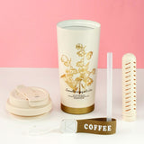 Little Surprise Box,Lily Gold Stainless Steel premium Insulated Detox Infuser Bottle with Tea and Fruit Infuser attachment, 520ml