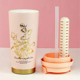 Little Surprise Box,Lily Pink Stainless Steel premium Insulated Detox Infuser Bottle with Tea and Fruit Infuser attachment, 520ml