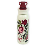 Little Surprise Box,Maroon Floral Flask Water Bottle, 600ml
