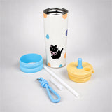 LSB Meow & Polka , Good Time Series, Stainless Steel Tumbler and Water Bottle for Kids & Adults, 710ml