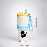 LSB Meow & Polka , Good Time Series, Stainless Steel Tumbler and Water Bottle for Kids & Adults, 710ml