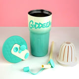 Little Surprise Box,Mint Ombre Shaded Stainless Steel Tumbler Water Bottle, 550ml