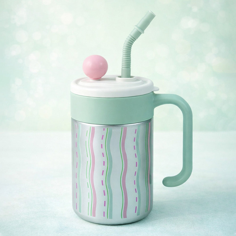 LSB, Mint Green Shiny, Cupstyle Series Stainless Steel Tumbler Bottle with detachable infuser for kids, Teens and Adults,620 ml