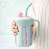 LSB, Mint Green Shiny, Cupstyle Series Stainless Steel Tumbler Bottle with detachable infuser for kids, Teens and Adults,620 ml