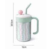LSB, Mint Green Shiny, Cupstyle Series Stainless Steel Tumbler Bottle with detachable infuser for kids, Teens and Adults,620 ml