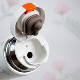 LSB Pink Checks Cup Lid Design, Sleek Stainless Steel Thermos & Water Bottle for Kids, 350ml
