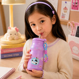 LSB Pink Cat, Fruit Pop Series, sleek Stainless Steel Water Bottle with Infuser attachment for Kids, 400ml