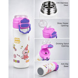 LSB Pink Lid, Dance Buddy Series, Stainless Steel Water Bottle for Kids, 700ml