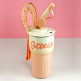 Little Surprise Box,Pink Ombre Shaded Stainless Steel Tumbler Water Bottle, 550ml
