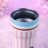 LSB, Pink Stripes, Rich Series, Stainless Steel Tumbler and Water Bottle for Kids, Teens and Adults, 560 ml