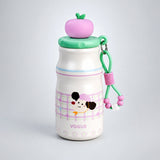 LSB Puppy Checks, sleek Stainless Steel Water Bottle with Infuser attachment for Kids, 400ml