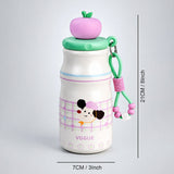 LSB Puppy Checks, sleek Stainless Steel Water Bottle with Infuser attachment for Kids, 400ml