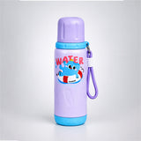 LSB Purple Blue ,Water Swim Design, Stainless Steel Thermos & Water Bottle for Kids, 600ml