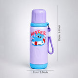 LSB Purple Blue ,Water Swim Design, Stainless Steel Thermos & Water Bottle for Kids, 600ml