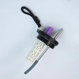 LSB, Purple Smiley Fluroscent series Stainless Steel Tumbler and Water Bottle for Kids and Adults,550ml