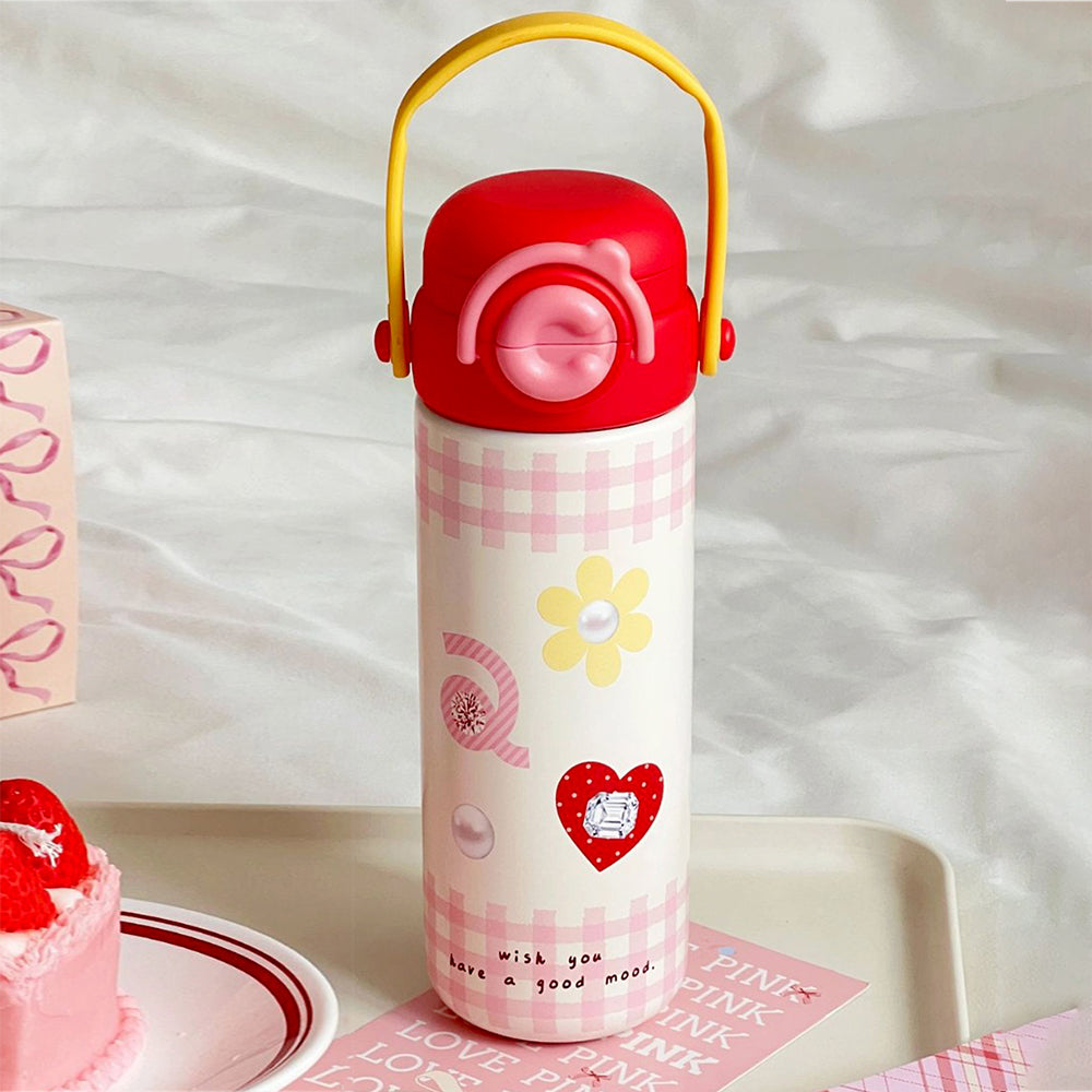 LSB, Red Diamond, Sleek series Stainless Steel Tumbler and Water Bottle for Kids and Adults,550ml