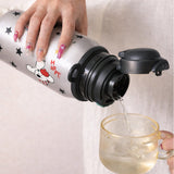 LSB, Silver Black Star Cuplid Series, Stainless Steel Kids Water Bottle , 500ml