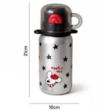 LSB, Silver Black Star Cuplid Series, Stainless Steel Kids Water Bottle , 500ml