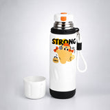 LSB Strong Workout Design, Stainless Steel Thermos & Water Bottle for Kids, 600ml