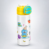 LSB Yellow Lid, Snack Time Buddy Series, Stainless Steel Water Bottle for Kids, 700ml