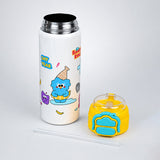 LSB Yellow Lid, Snack Time Buddy Series, Stainless Steel Water Bottle for Kids, 700ml