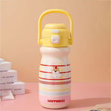 LSB, Maroon Lid , Happiness series, Stainless Steel Water Bottle for kids, 520ml