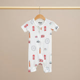 Bubz Bamboo Baby Romper - Soft Breathable Two-Way Zip - London