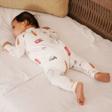Bubz Bamboo Baby Zipsuit - Two-way zip sleepsuit - London