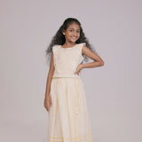 Di & De Premium Handloom Ethnic Sleeveless Top & Skirt